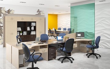 Офисный набор мебели SIMPLE с эргономичными столами и тумбами в Сочи - предосмотр 5